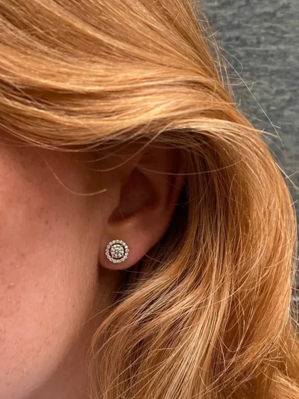 Diamant krans til solitaire ørestikker*P. Hertz Fashion
