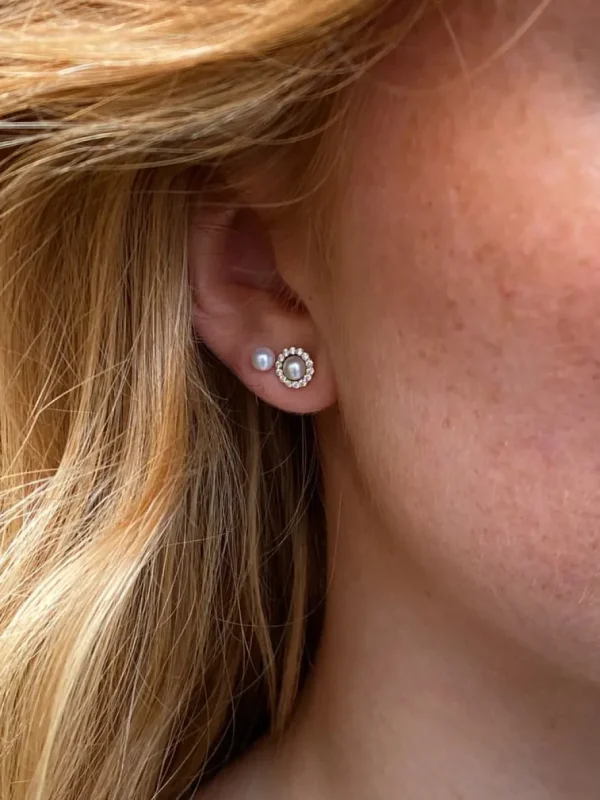 Diamant krans til solitaire ørestikker*P. Hertz Fashion