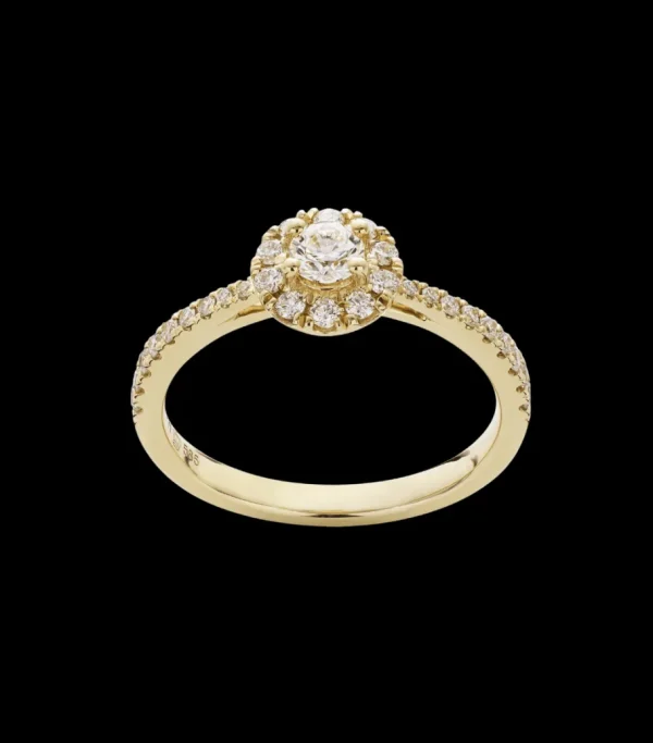 Ring med rund roset*P. Hertz Fashion